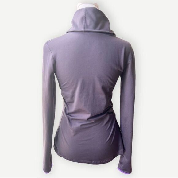 Nike Dri-Fit Long Sleeve Purple Pullover Cowlneck Top with Thumb Holes. Small. - Picture 5 of 10